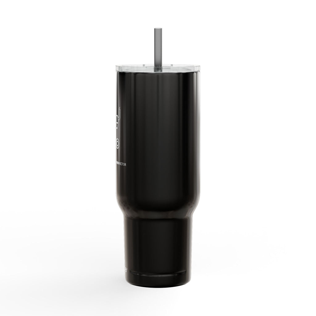 40oz Engraved Tumbler with Lid – BBQ Grill Design, Insulated Travel Cup