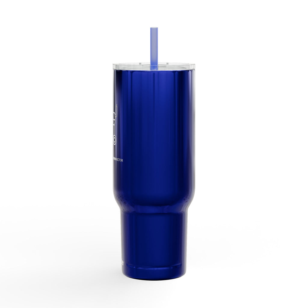 40oz Engraved Tumbler with Lid – BBQ Grill Design, Insulated Travel Cup