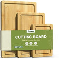 Kitchen Three-piece Bamboo Cutting Board Set