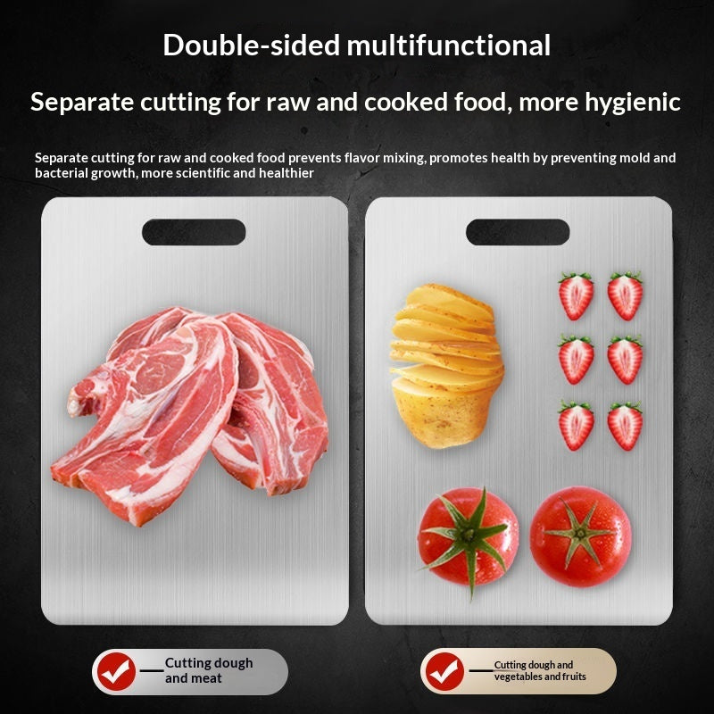 304 Stainless Steel Cutting Board, 316 Large Double-Sided Mold-Proof Chopping Board For Home Kitchen, Cutting & Rolling Dough, Cross-Border Labeling