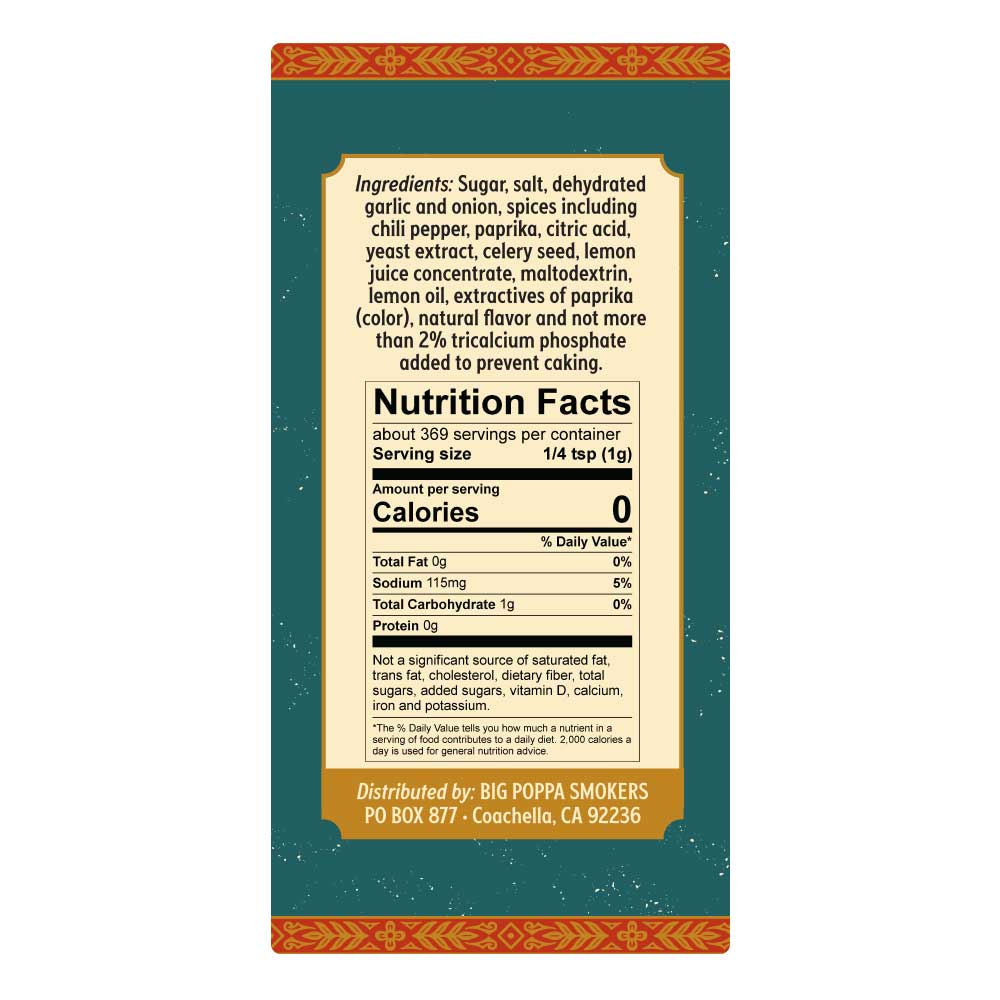 Big Poppa's Happy Ending Finishing Dust Seasoning - 13oz