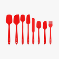 Elihome 8 Piece Silicone Spatula Set - Teal Grey