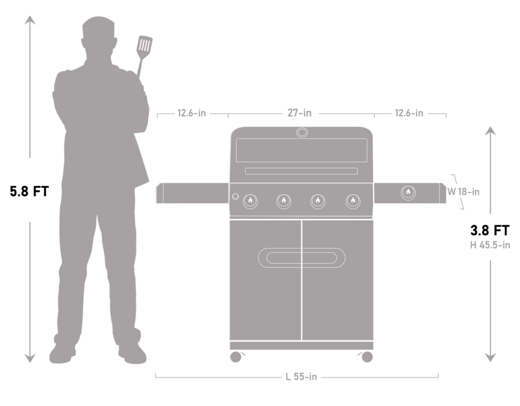 Monument Grills Mesa 425 | Black Propane Gas Grill