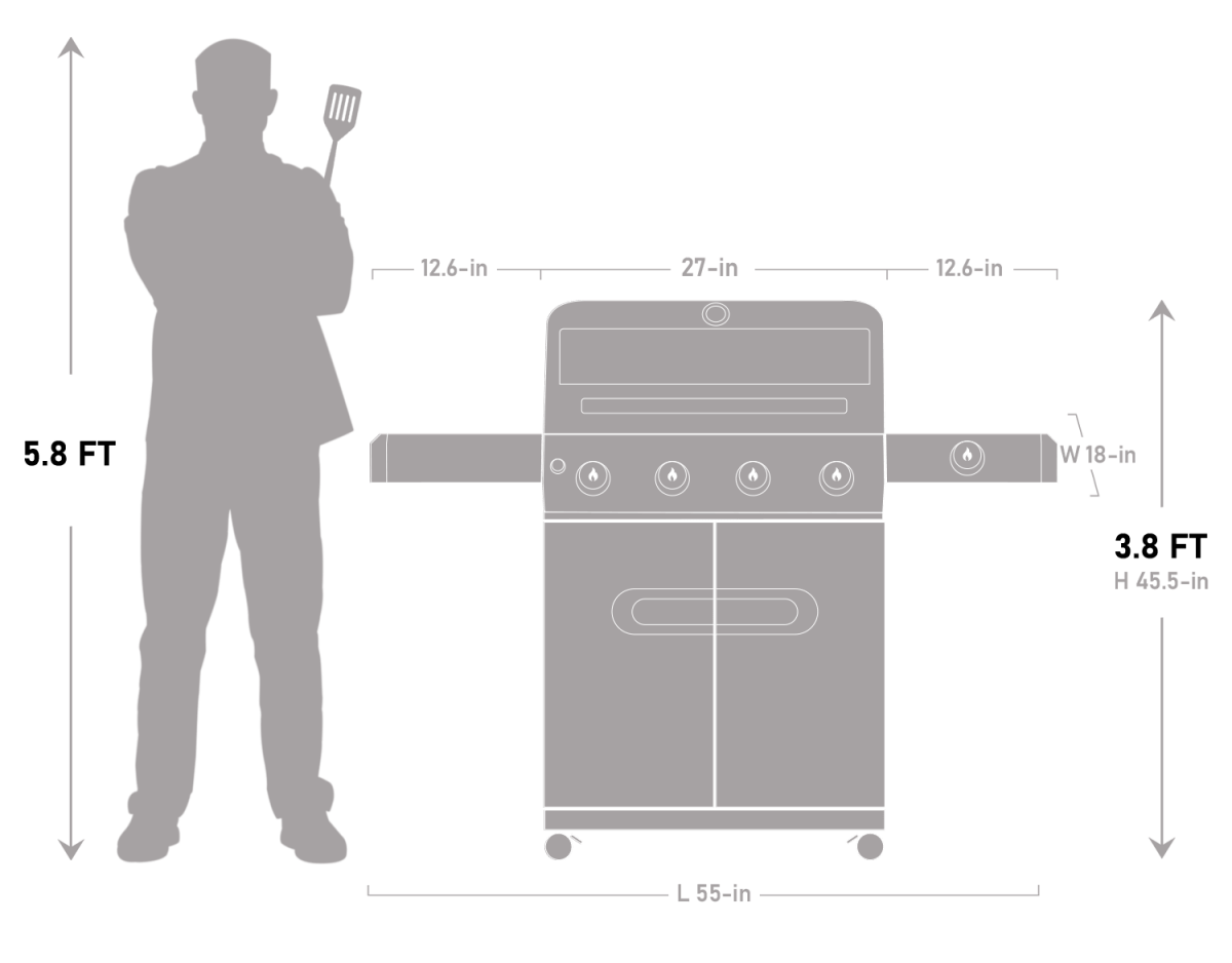 Monument Grills Mesa 425 | Black Propane Gas Grill