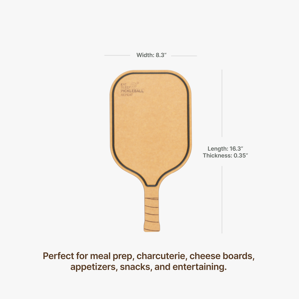 Pickleball Charcuterie Cutting Board -"Eat Sleep Pickleball Repeat"
