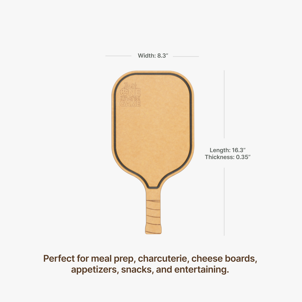 Pickleball Charcuterie Cutting Board -"Just One More Game"