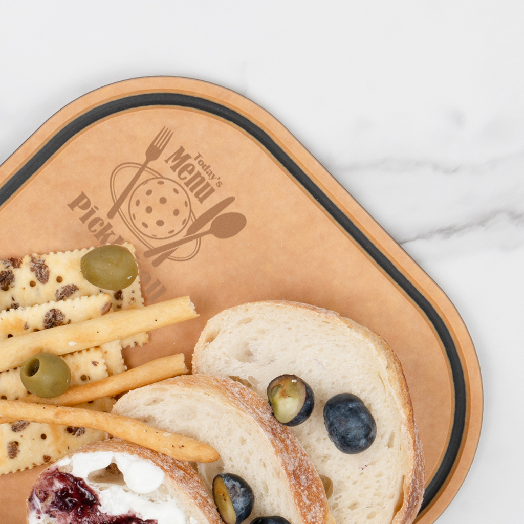 Pickleball Charcuterie Cutting Board -"Today's Menu: Pickleball"