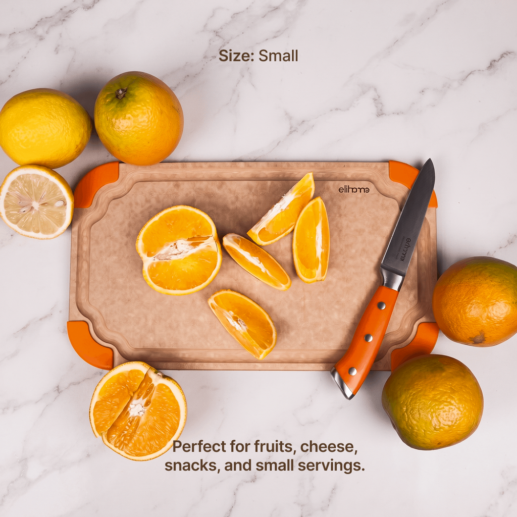 Premium Series 2 Pieces Cutting Board Set - Non Slip & Color Code (S+M)