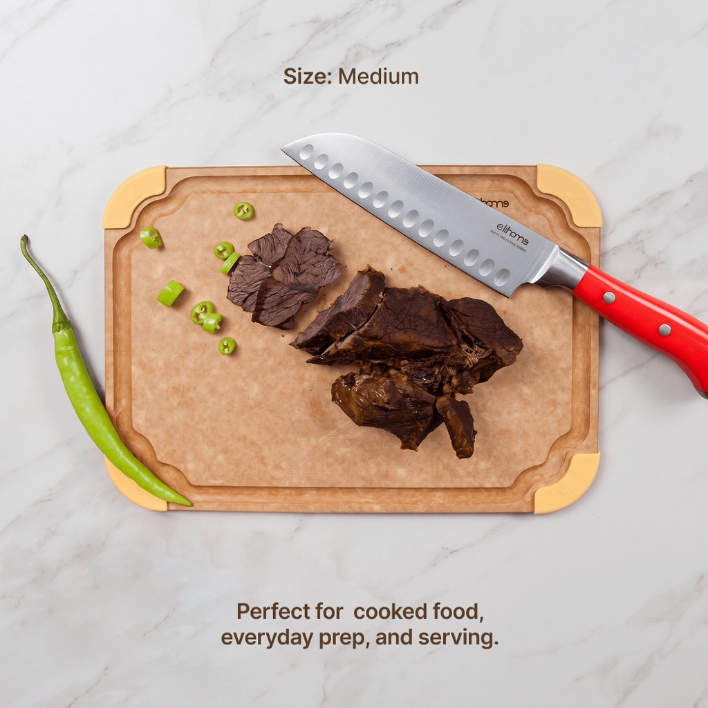 Premium Series 4 Pieces Cutting Board Set - Non Slip & Color Code (S+M+L+XL)