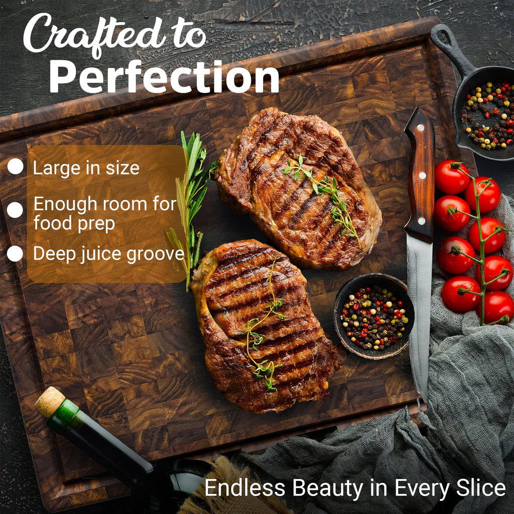 Extra Large Walnut Wood End Grain Cutting Board